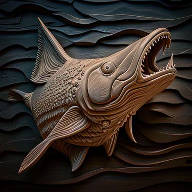 3D model Channel catfish fish (STL)